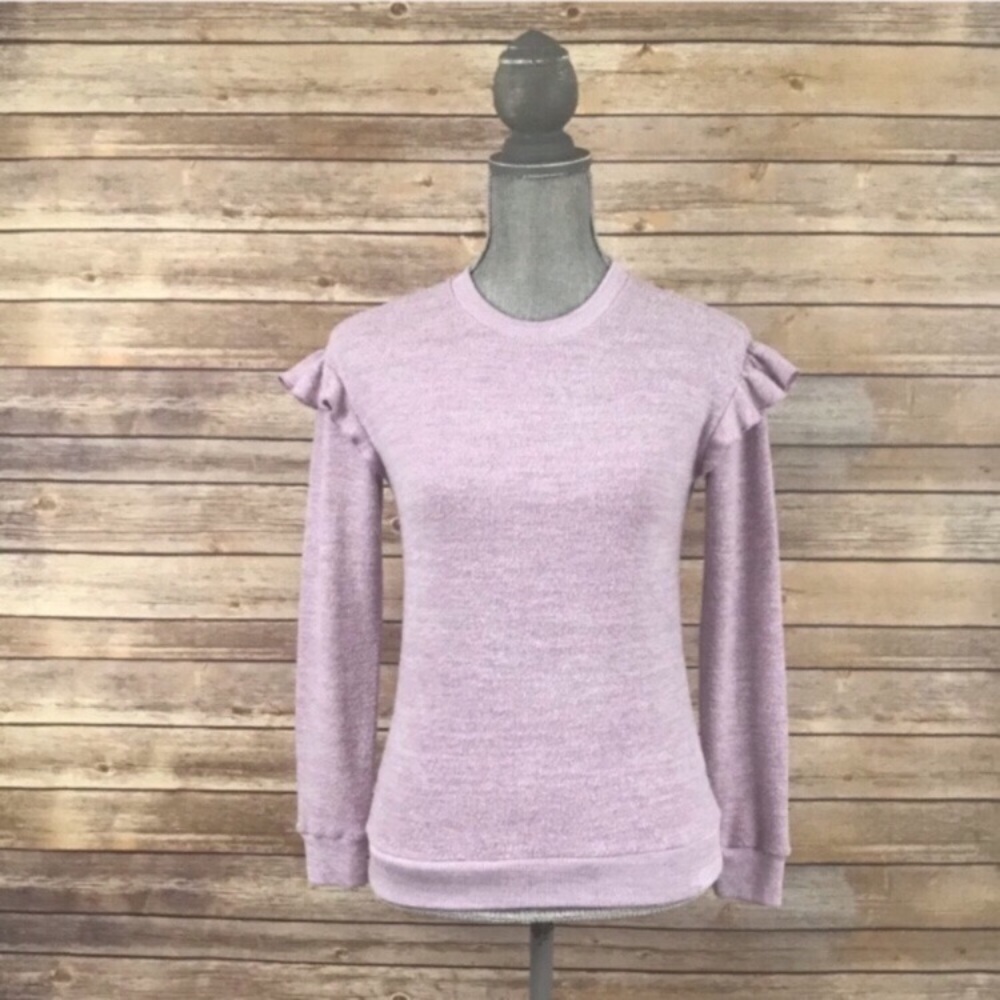J. Crew Ruffled Long Sleeve Sweater